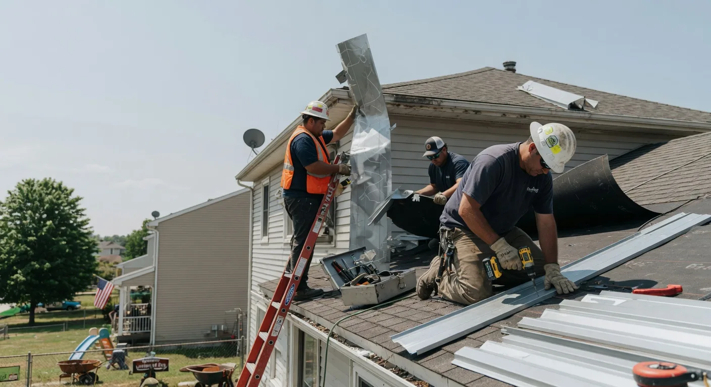 Storm Damage Metal Roof Repair in Guysville, OH
